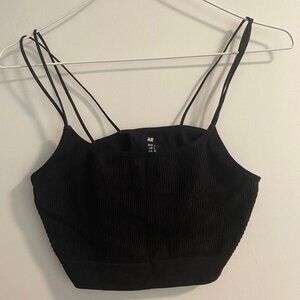 H&M Double lace-trimmed strappy tops